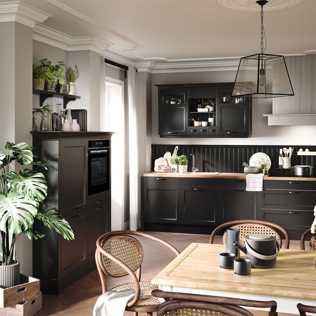 Häcker - concept130 BRISTOL Esche in Schwarz