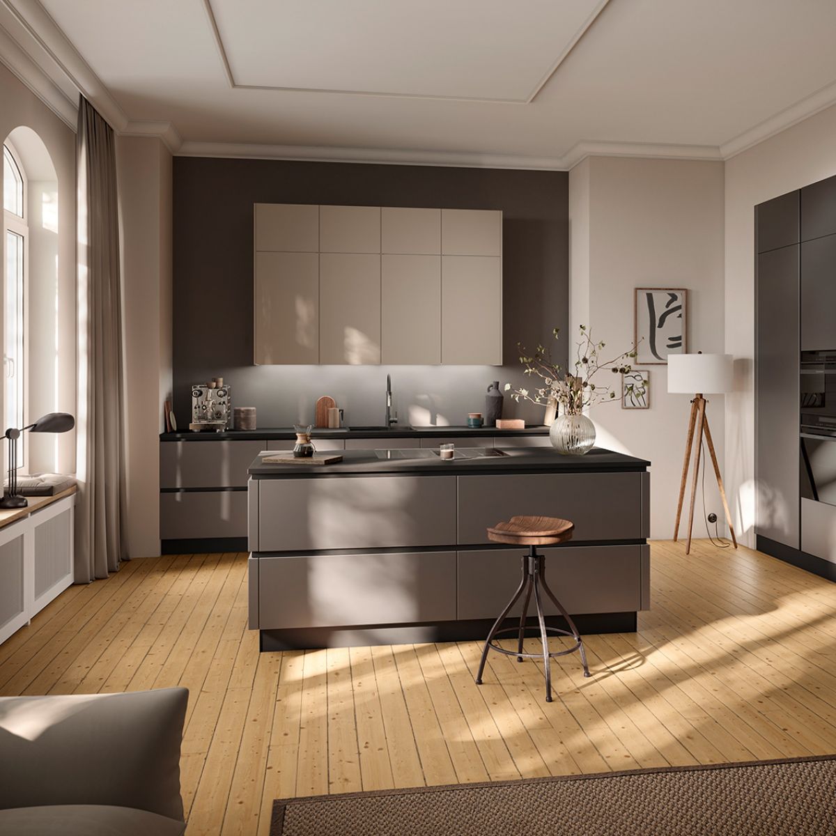 Häcker - concept130 SMART-GL Steingrau
