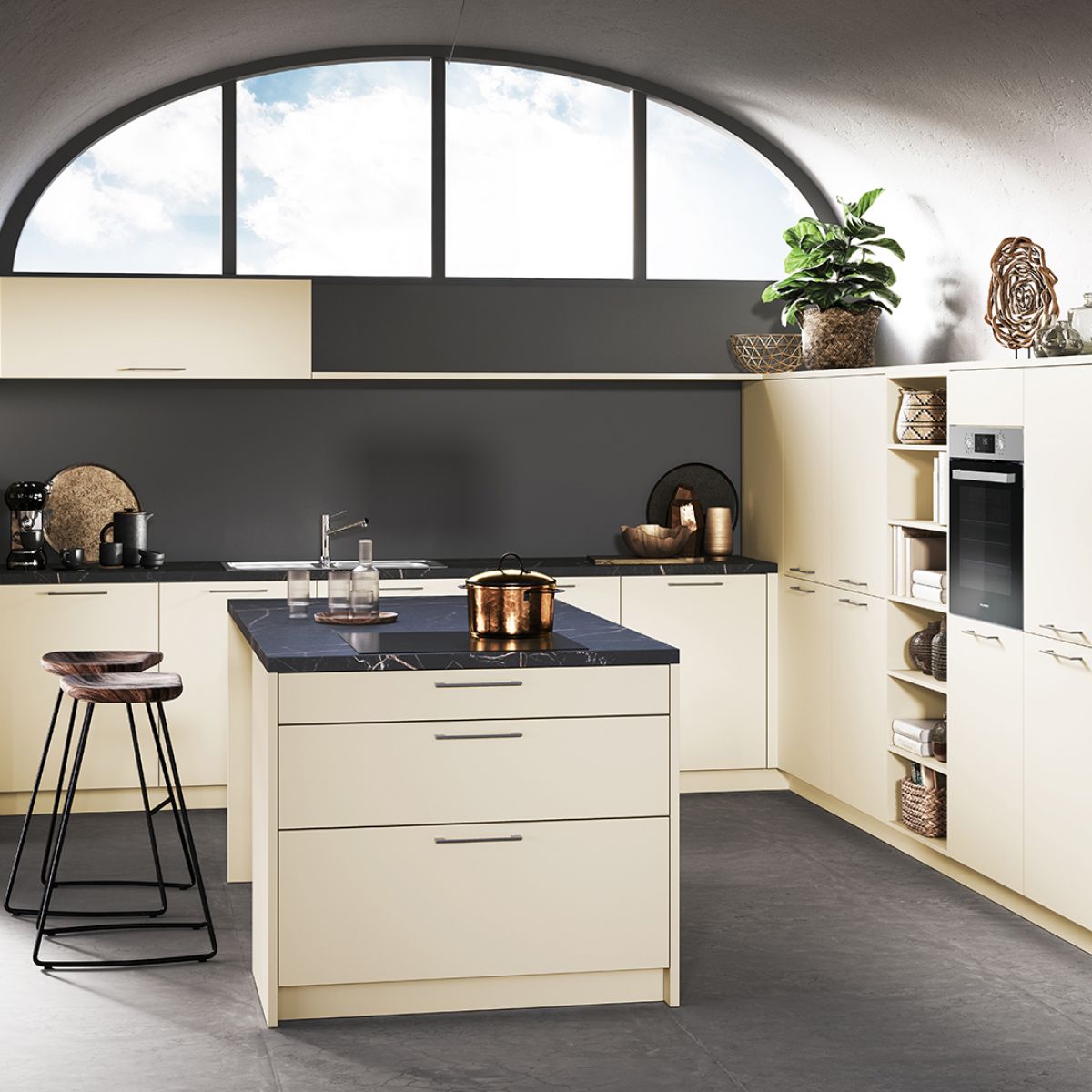 Häcker Concept 130 UNO - Crema-Magnolie