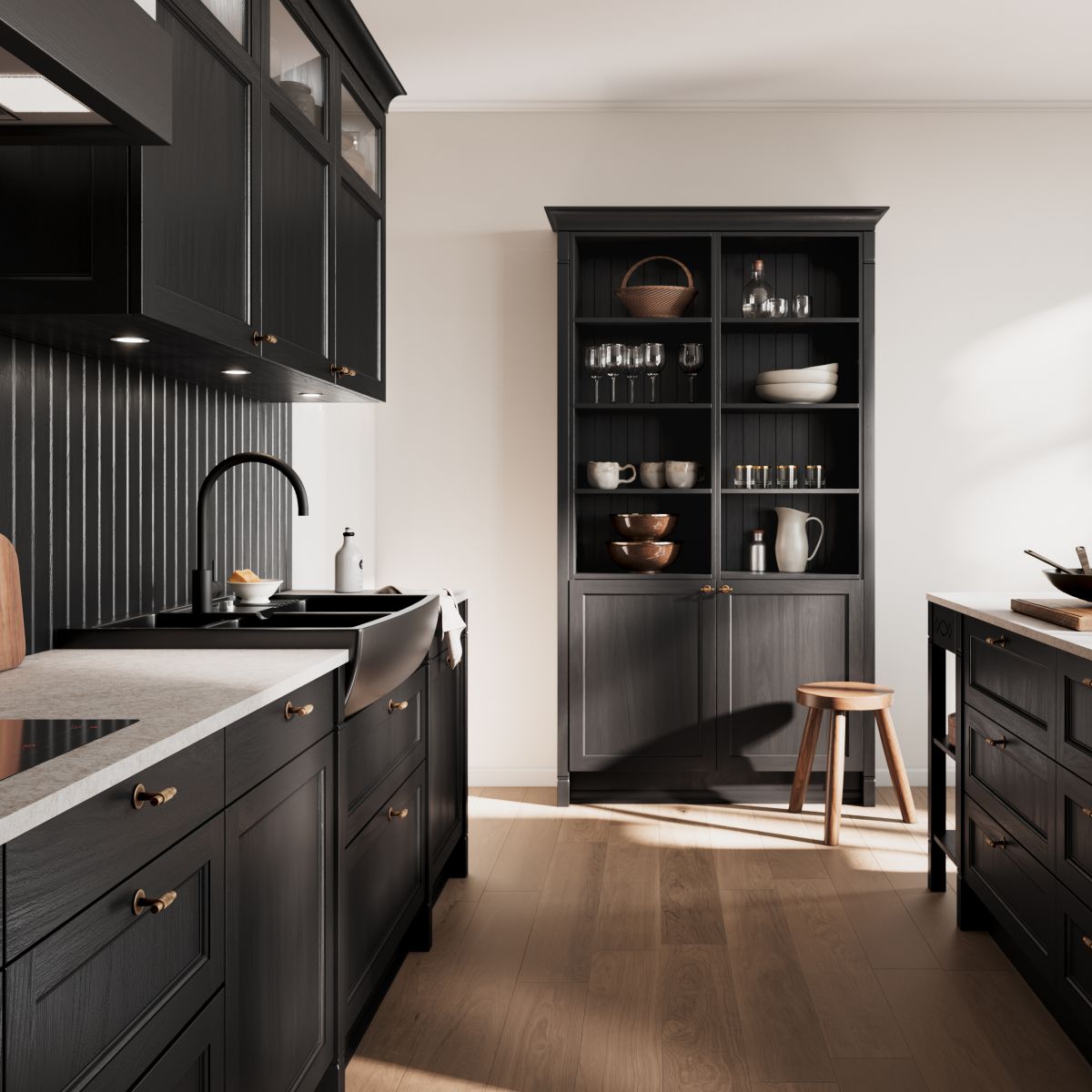 Häcker - concept130 BRISTOL Esche in Schwarz